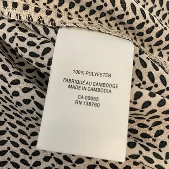 REITMANS Black&White Printed Zipper Loose Fit Top - Picture 4 of 8